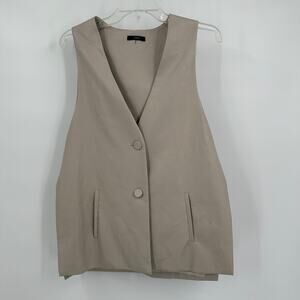 Drew Womens Vest Size M Faux‎ Leather Minimalist Edgy Layering Chic Structured